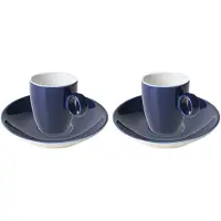 Maastricht porselein Palmer Espressokop en schotel Bart Colour Cafe 6.5 cl Blauw 2 stuks