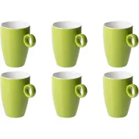 Maastricht porselein Beker Bart Colour Cafe 23 cl Groen 6 stuks