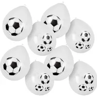 Boland 18x Voetbal ballonnen - ca. 25 cm - Feestversiering en decoraties - Ballonnen