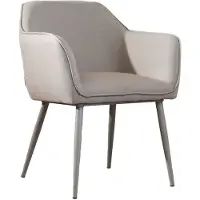 Bronx Scandinavische eetkamerstoel Elin taupe gerecyclede stof