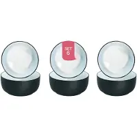 Maastricht porselein Schaal Cosmic 11 cm 32 cl Zwart Wit Porselein 6 stuks