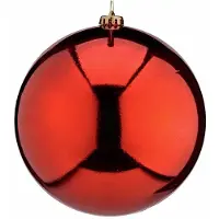Krist+ Grote decoratie kerstbal - rood - 20 cm - kunststof - Kerstbal
