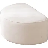 Bronx71 Hocker Neso halve maan stof gemêleerd beige.