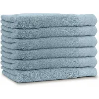 Linnick Diamond Badstof Handdoek 50x100cm - ocean blue - set van 6