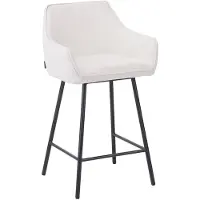 Livin24 Barkruk Ciara linnen off white 65-78 cm