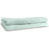Linnick Diamond Velours Badlaken 100% Katoen 70x140cm - soft green - Set van 2