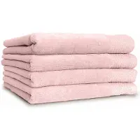 Linnick Diamond Velours Handdoek 100% Katoen 60x110cm - light pink - Set van 4