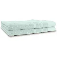 Linnick Diamond Badstof Badlaken 100% Katoen 70x140cm - soft green - set van 2