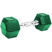 KRF Rubber Hex 6kg Dumbbell Groen 6 kg