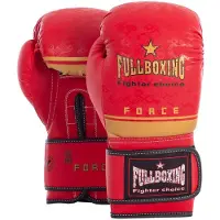 Fullboxing Force Leather Artificial Boxing Gloves Rood 12 oz