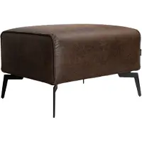 Livin24 Industriële hocker Vegas eco-leer bruin