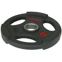 Softee Urethane Olympic Plate 5kg Zwart 2.5 kg