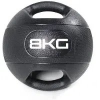 Olive Dual Grip Medicine Ball 8kg Zwart 8 kg