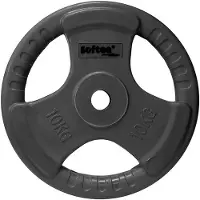 Softee Rubber Coated 10kg Plate Zwart 10 kg