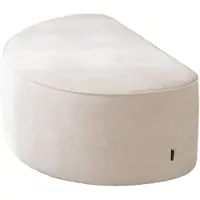 Livin24 Hocker Lune halve maan chenille off white