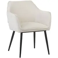 Livin24 Eetkamerstoel Ciara linnen off white