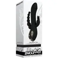 Evolved Novelties Evolved - Trifecta Rabbit Vibrator - Zwart