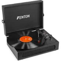 Fenton RP118B retro platenspeler met Bluetooth in /out en USB - Zwart