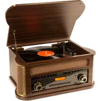 Fenton Memphis platenspeler - Bluetooth, DAB & FM, CD, cassette en mp3