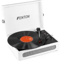 Fenton RP118F retro platenspeler met Bluetooth in /out en USB - Wit