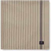 Lexington Striped Organic Cotton Tafelkleed /Donkergrijs 150x250 Cm - Tafelkleden & lopers Katoen Beige - 12333002-2721-TC20