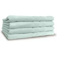 Linnick Diamond Velours Badlaken 100% Katoen 70x140cm - soft green - Set van 4