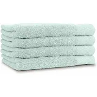 Linnick Diamond Badstof Handdoek 60x110cm - soft green - set van 4