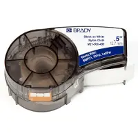 Brady M21-500-499 tape nylonweefsel | zwart op wit | 12,7mm x 4,88m