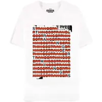 Difuzed Stranger Things Heren Tshirt -L- Letters Wit