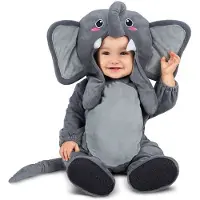 MOM Elephant Surprise Baby Costume Grijs 7-12 Months Kinderen
