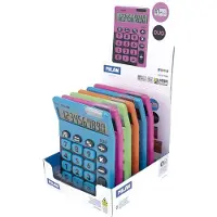 Milan Display Box 6 Desktop 10 Digit Calculators Duo Assorted Transparant