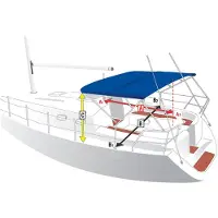 Lalizas Athens Awning Blauw 180 x 180 x 155 cm