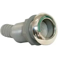 Marine Town Stainless Steel Pvc Thru-hull 38 Mm Zilver