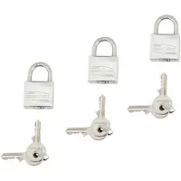 Euromarine Padlock Set 30 Mm 3 Units Zilver
