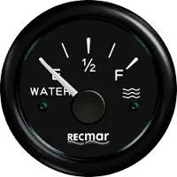 Recmar 0-190º Eu Water Level Indicator Zwart 51 mm