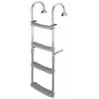 PLASTIMO Stainless Steel Folding Ladder 180 Crook Grijs 3+2 Steps