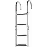 VETUS Inox 4 Steps Folding Transom Mount Swim Ladder Zilver 920 mm