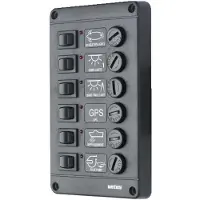 VETUS P6 Fuses Switches Panel Zwart 12V