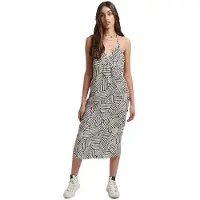 Superdry Lange Jurk VINTAGE MIDI HALTER SLIP DRESS dames DE 40