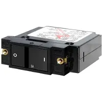 Blue Sea Systems A-series Flat Rocker Single Pole Circuit Breaker Switch Zwart 8 A
