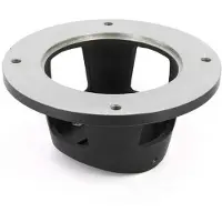 VETUS Aluminium Bow75+95 Ral9005 Intermediate Flange Zwart,Goud
