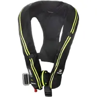 Baltic Compact 100 Auto Harness Inflatable Life Jacket Zwart 30-110 kg