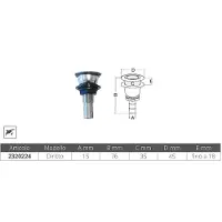 Marine Town 15 Mm Stainless Steel Nylon Thru-hull Zilver