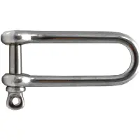 Talamex D-long Shackle 10 Units Grijs 4 mm
