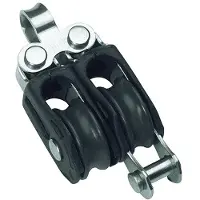 Barton Marine Double Fixed Pulley With Rope Support 275kg 5 Mm Zilver 20 x 63.5 mm