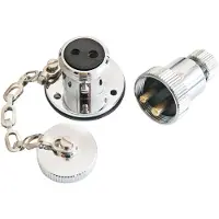 A.a.a. 2p Waterproof Plug 3a Zilver