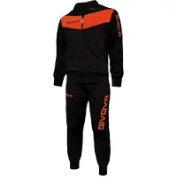 Givova Sportkleding Ensemble enfant survêtement noir et orange fluo kind EU L