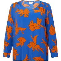 ONLY Blouse 'Cardagny Life' azuur / donkeroranje