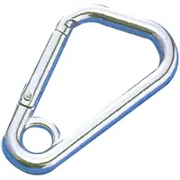 Talamex Carabiner Hook Asymmetric With Eye 10 Units Blauw 8 mm