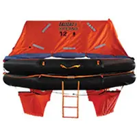 Lalizas Liferaft Solas Oceano Over Board Flat Pack Rood 12 Places